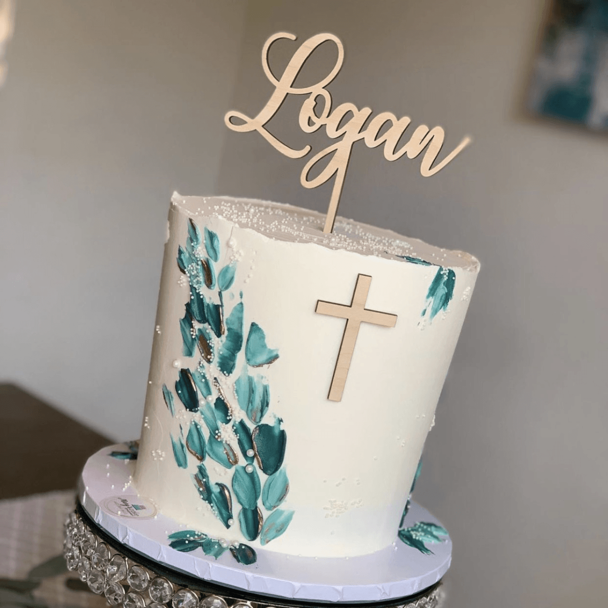 Personalised Happy Birthday Acrylic Mirror Cake Topper Custom -  Israel