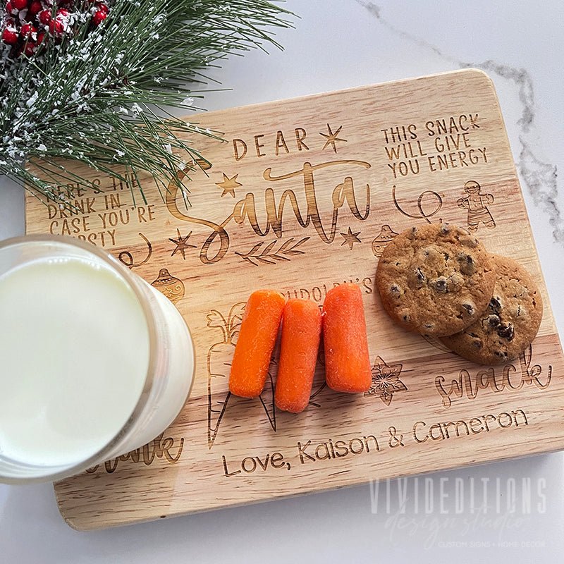 Personalized Santa Cookie Tray Board - VividEditions