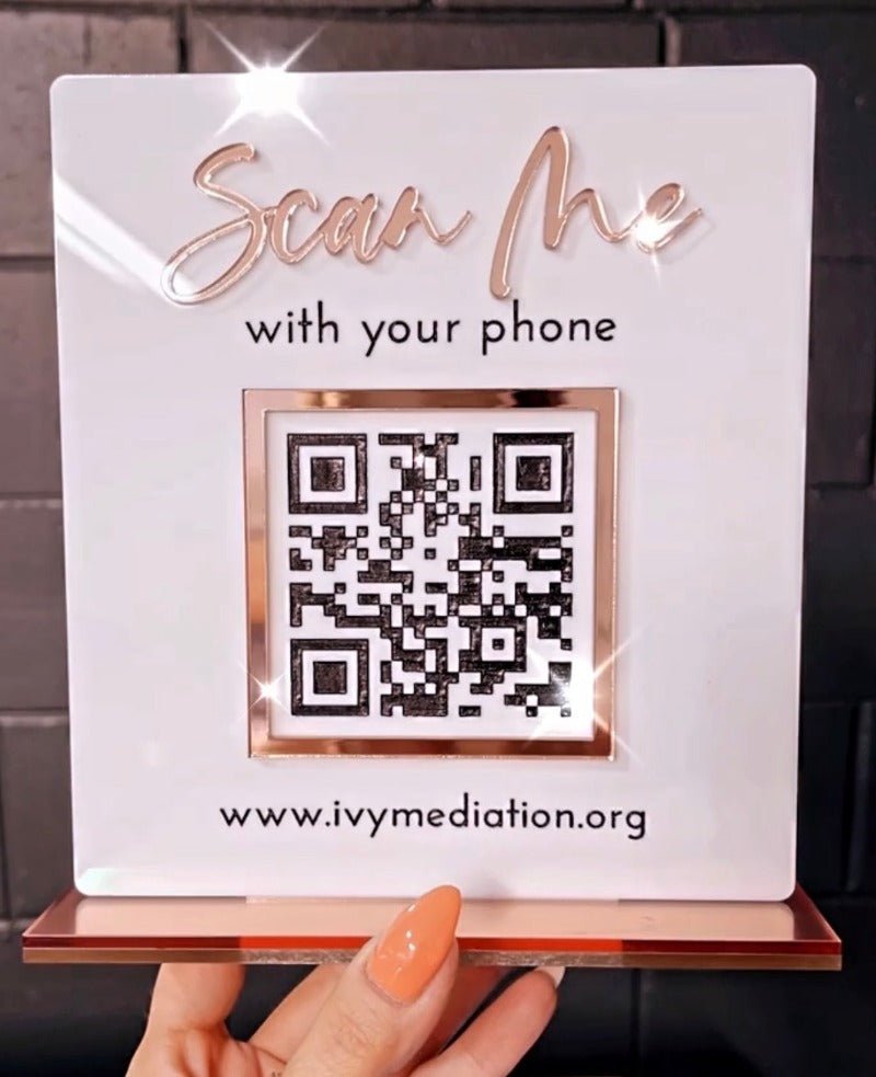 QR Code Business Social Media Sign - VividEditions