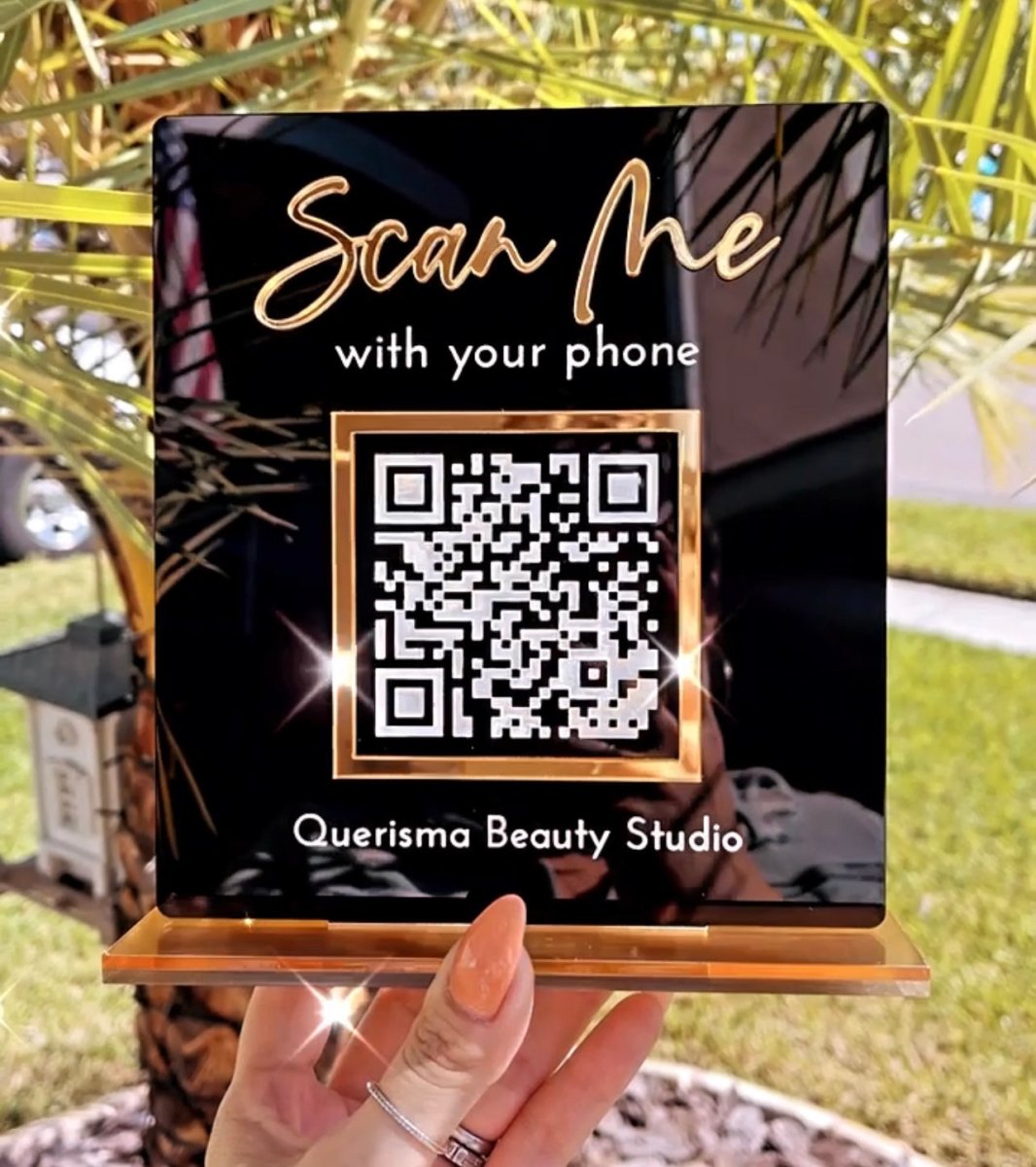 QR Code Business Social Media Sign - VividEditions