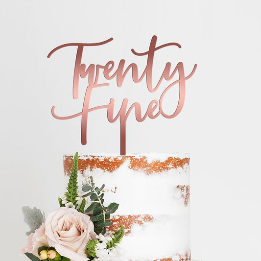 Twenty Fine Birthday Cake Topper - VividEditions