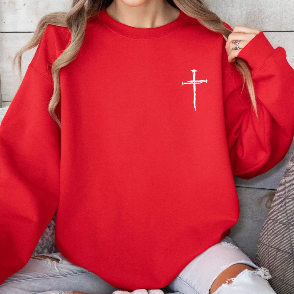 Three Nail Cross Women's Christian Sweater