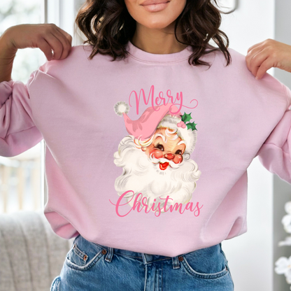 Vintage Santa Sweatshirt Merry Christmas Sweater