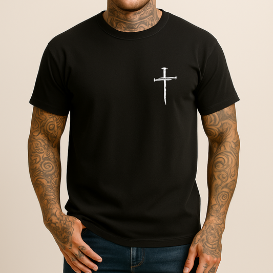 Three Nail Cross Men's Christian T Shirt