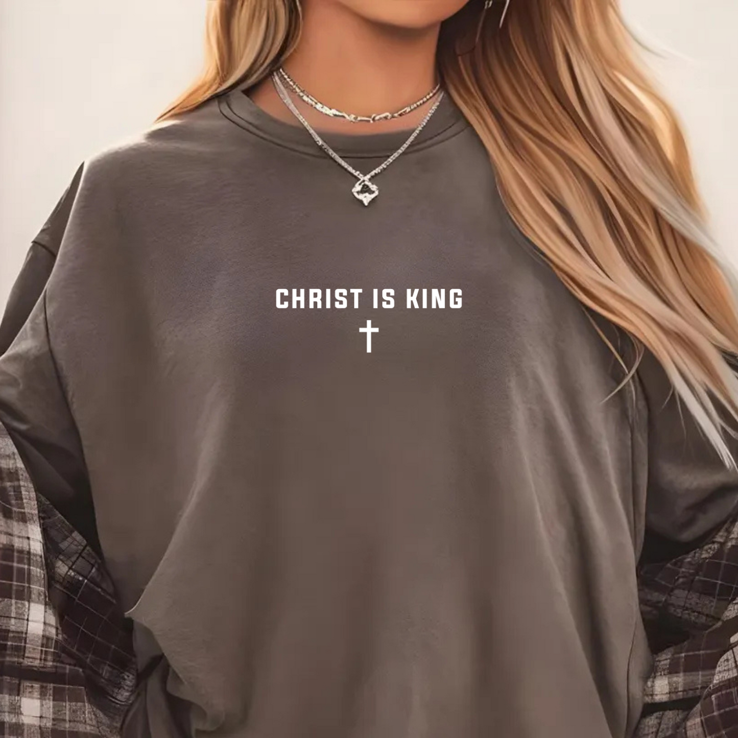 Christ Is King Cross Christian Faith Graphic Jesus T-Shirt