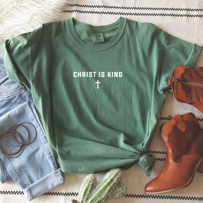 Christ Is King Cross Christian Faith Graphic Jesus T-Shirt