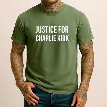 Justice for Charlie Kirk Men's Comfort Colors T-Shirt