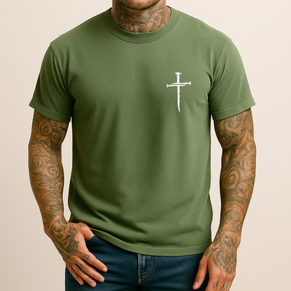 Three Nail Cross Men's Christian T Shirt