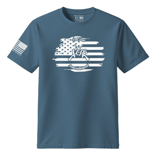 2nd Amendment 1776 American Flag T-Shirt - Hollow Point Society - T-Shirt
