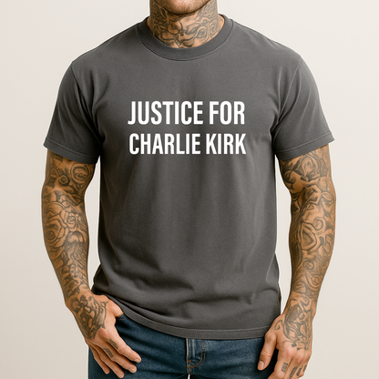 Justice for Charlie Kirk Men's Comfort Colors T-Shirt