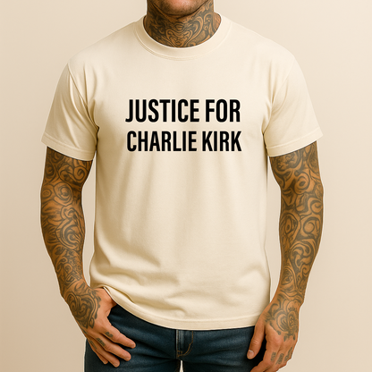 Justice for Charlie Kirk Men's Comfort Colors T-Shirt