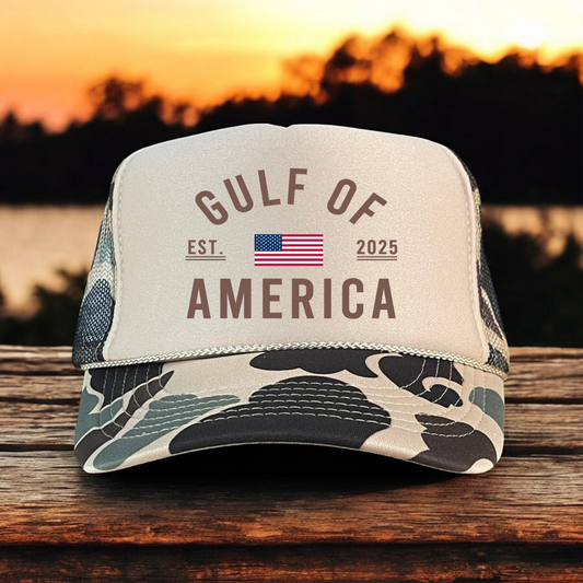 Gulf of America Classic Foam Camo Trucker Hat