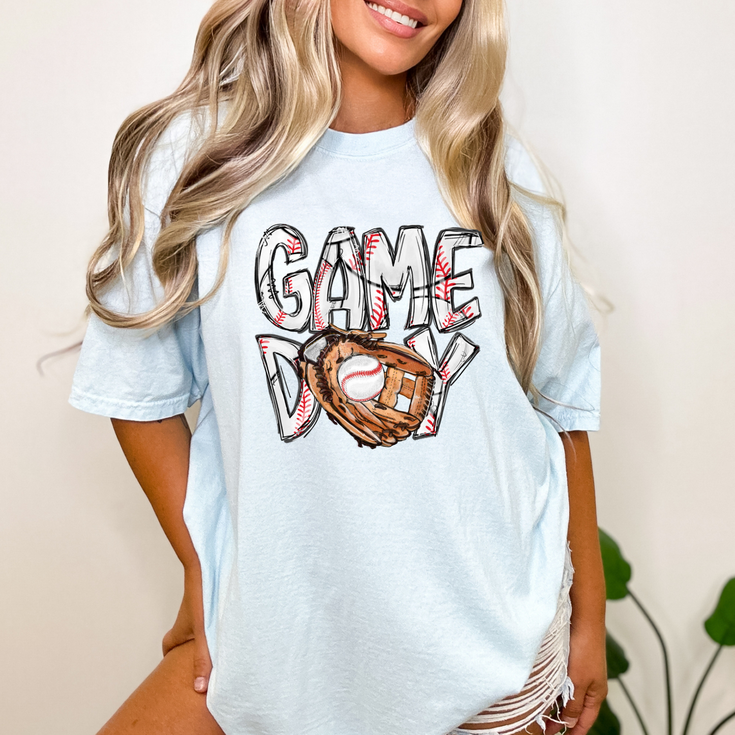 Game Day Tee Baseball Glove Mom Shirt
