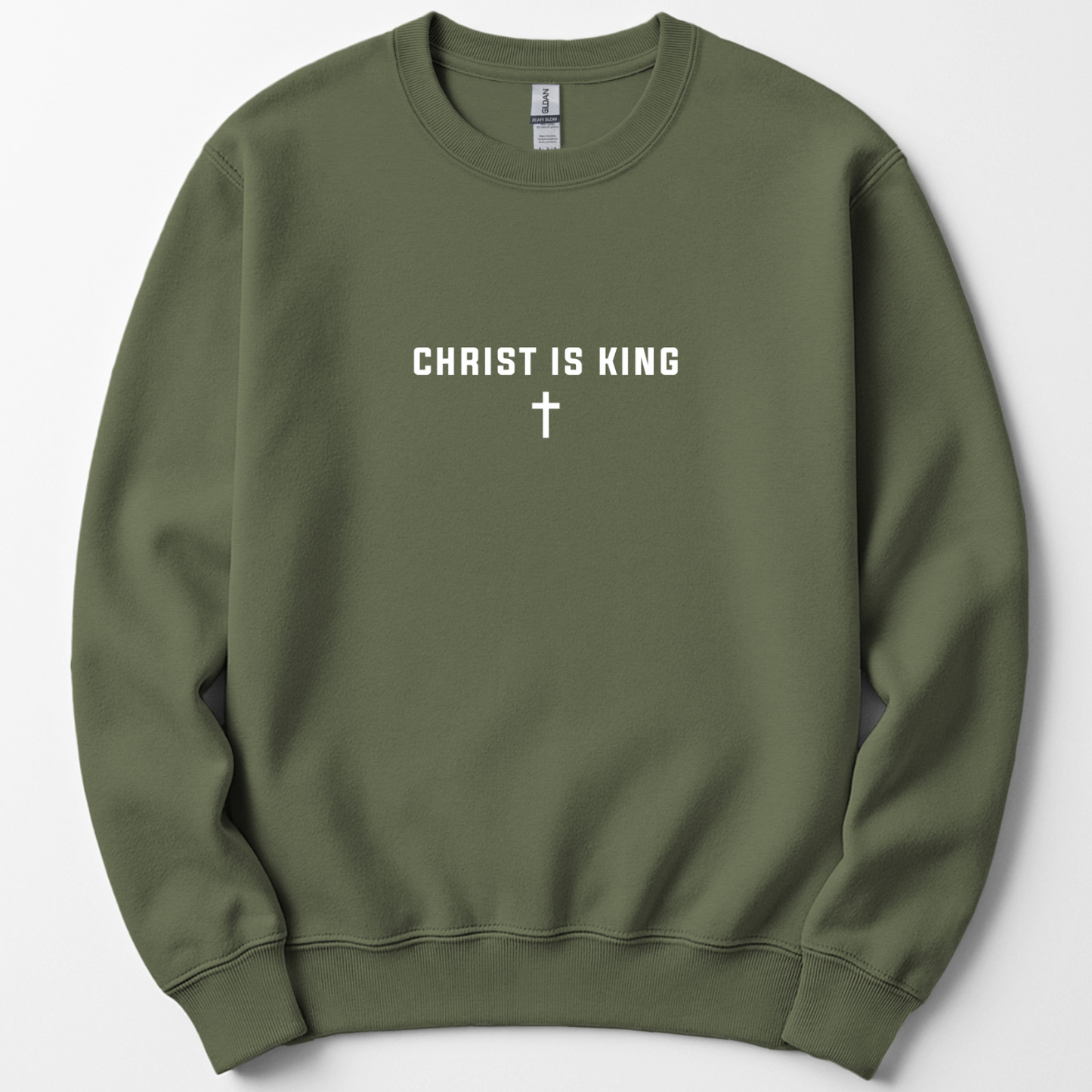 Christ is King Cross Christian Faith Gildan Jesus Sweatshirt