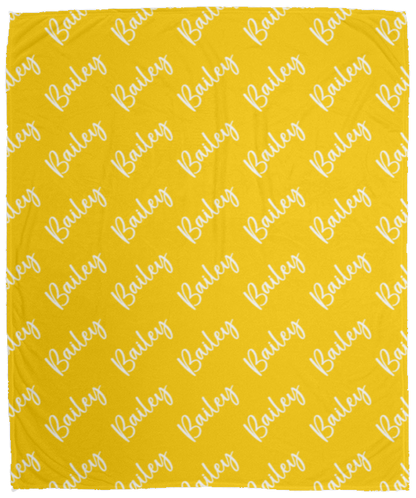 Personalized SnugglePlush™ Fleece Name Blanket - Brush Script