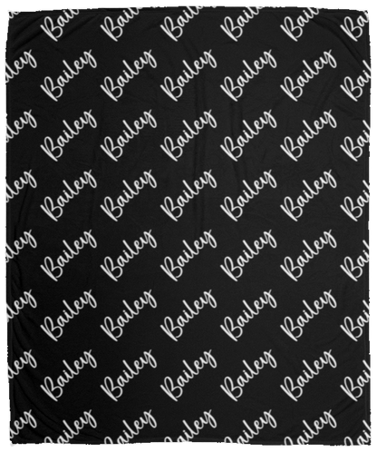 Personalized SnugglePlush™ Fleece Name Blanket - Brush Script