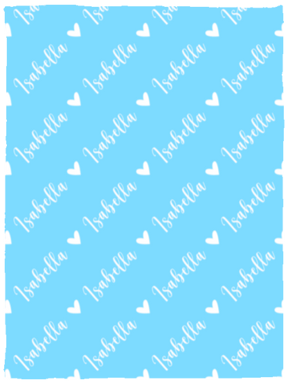 Personalized SnugglePlush™ Fleece Name Blanket - Script Heart Font