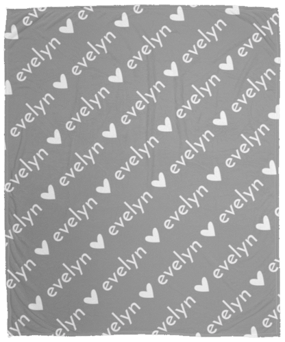 Personalized SnugglePlush™ Fleece Name Blanket - Sans Heart Font