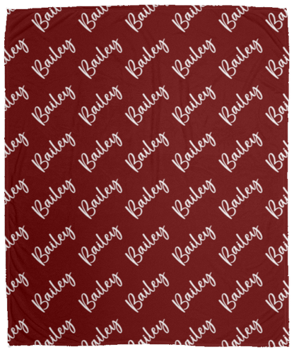 Personalized SnugglePlush™ Fleece Name Blanket - Brush Script