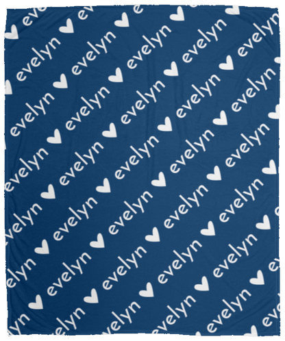 Personalized SnugglePlush™ Fleece Name Blanket - Sans Heart Font