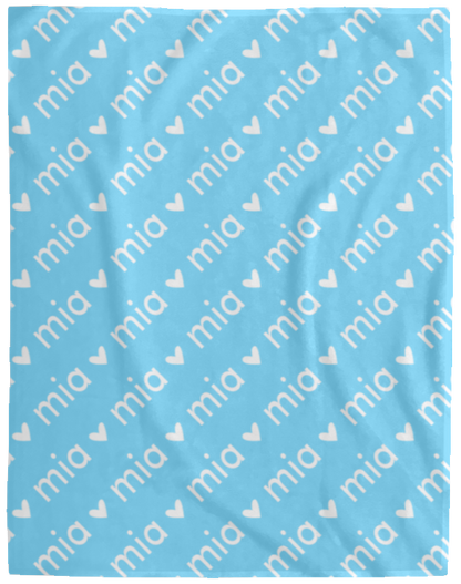 Personalized SnugglePlush™ Fleece Name Blanket - Sans Heart Font