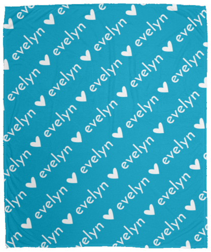 Personalized SnugglePlush™ Fleece Name Blanket - Sans Heart Font