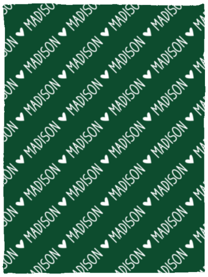 Personalized SnugglePlush™ Fleece Name Blanket - Handwritten Heart Font