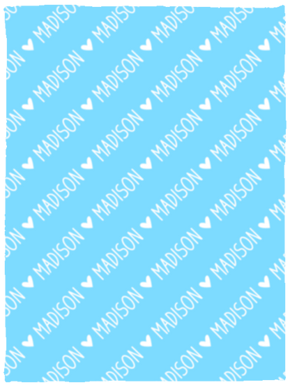 Personalized SnugglePlush™ Fleece Name Blanket - Handwritten Heart Font