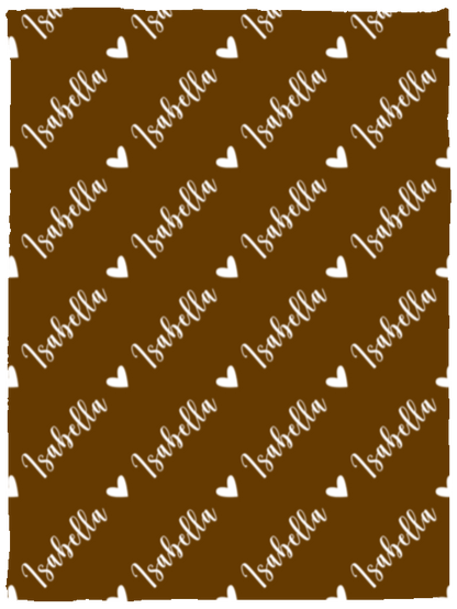 Personalized SnugglePlush™ Fleece Name Blanket - Script Heart Font