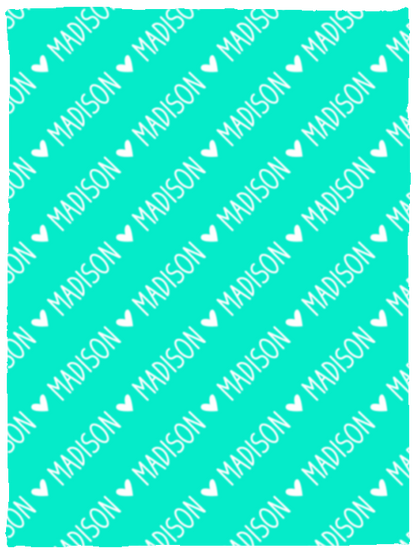 Personalized SnugglePlush™ Fleece Name Blanket - Handwritten Heart Font