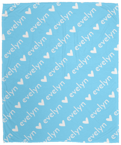 Personalized SnugglePlush™ Fleece Name Blanket - Sans Heart Font