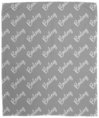 Personalized SnugglePlush™ Fleece Name Blanket - Brush Script