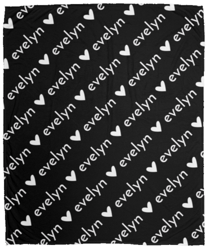 Personalized SnugglePlush™ Fleece Name Blanket - Sans Heart Font