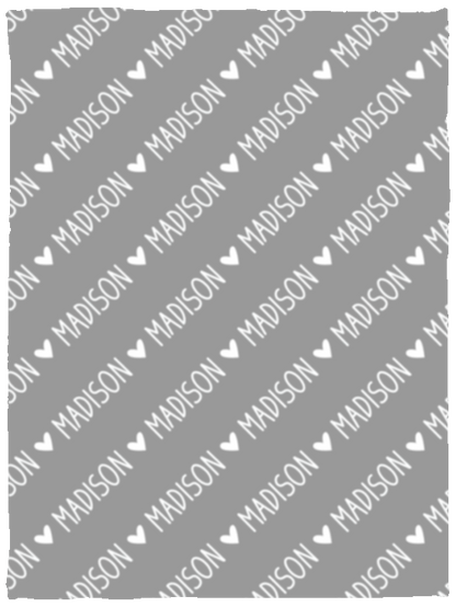Personalized SnugglePlush™ Fleece Name Blanket - Handwritten Heart Font