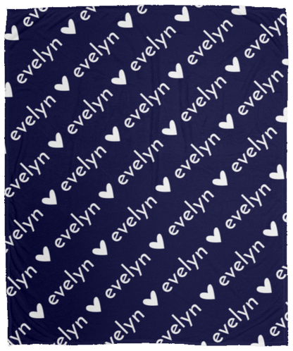 Personalized SnugglePlush™ Fleece Name Blanket - Sans Heart Font