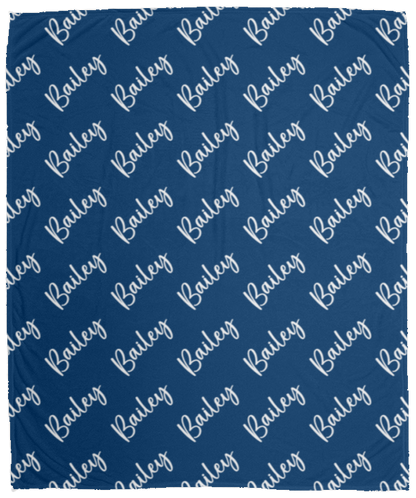 Personalized SnugglePlush™ Fleece Name Blanket - Brush Script