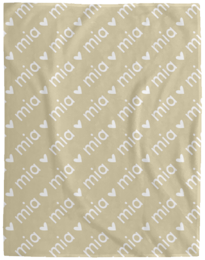 Personalized SnugglePlush™ Fleece Name Blanket - Sans Heart Font
