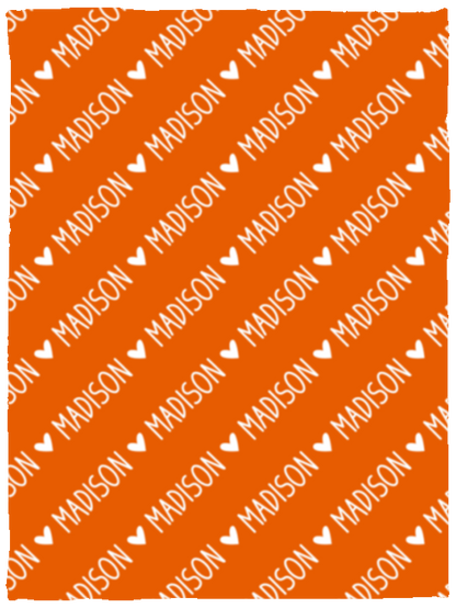 Personalized SnugglePlush™ Fleece Name Blanket - Handwritten Heart Font