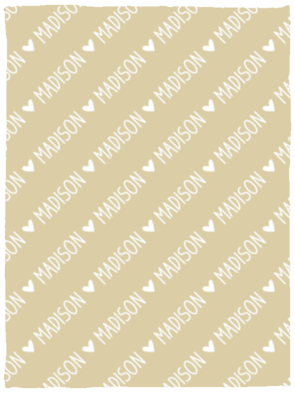 Personalized SnugglePlush™ Fleece Name Blanket - Handwritten Heart Font