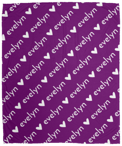 Personalized SnugglePlush™ Fleece Name Blanket - Sans Heart Font