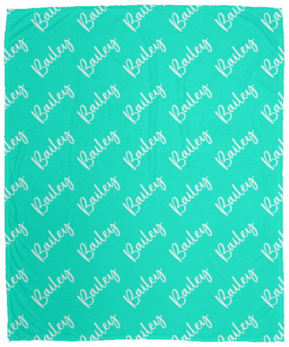 Personalized SnugglePlush™ Fleece Name Blanket - Brush Script