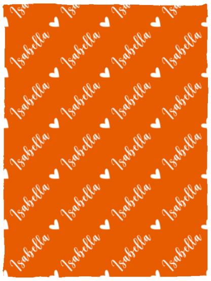 Personalized SnugglePlush™ Fleece Name Blanket - Script Heart Font