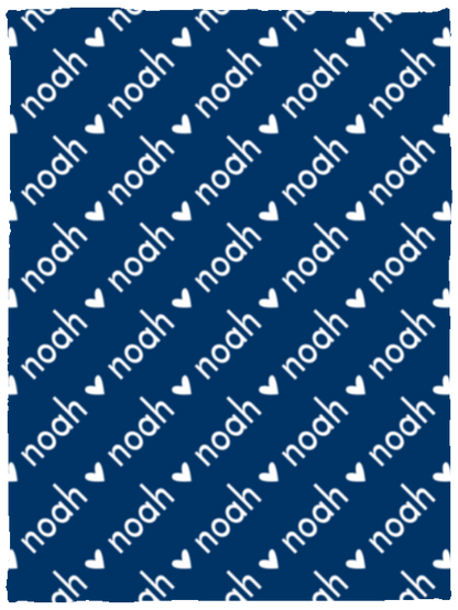 Personalized SnugglePlush™ Fleece Name Blanket - Sans Heart Font