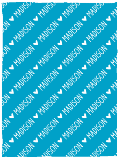 Personalized SnugglePlush™ Fleece Name Blanket - Handwritten Heart Font