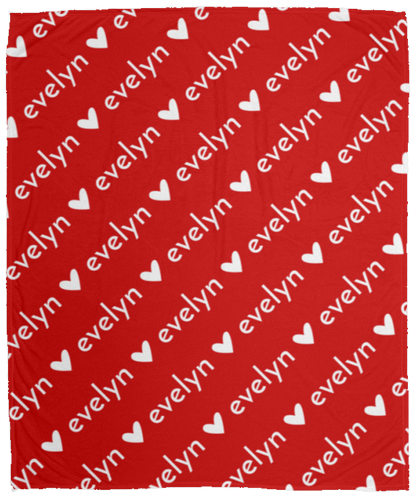 Personalized SnugglePlush™ Fleece Name Blanket - Sans Heart Font