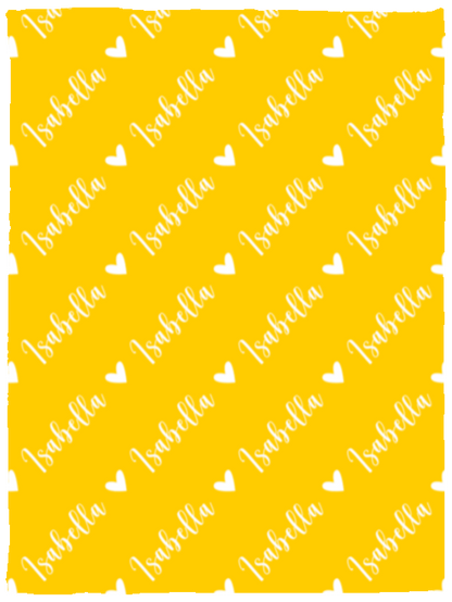 Personalized SnugglePlush™ Fleece Name Blanket - Script Heart Font