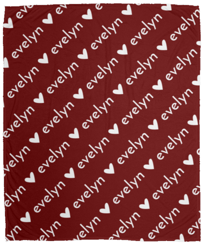 Personalized SnugglePlush™ Fleece Name Blanket - Sans Heart Font