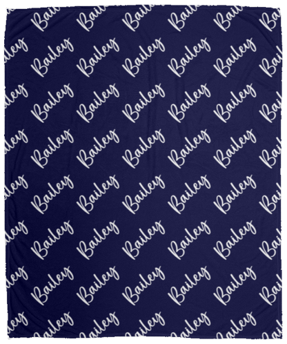 Personalized SnugglePlush™ Fleece Name Blanket - Brush Script
