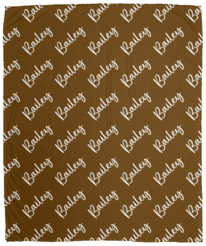 Personalized SnugglePlush™ Fleece Name Blanket - Brush Script