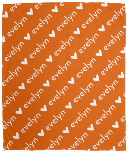 Personalized SnugglePlush™ Fleece Name Blanket - Sans Heart Font